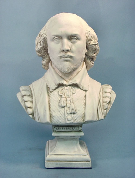 Statues of Poets and Authors - Shakespeare Sculptural Portrait Bust